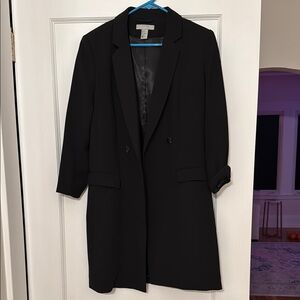 Women's Black Blazer Coat